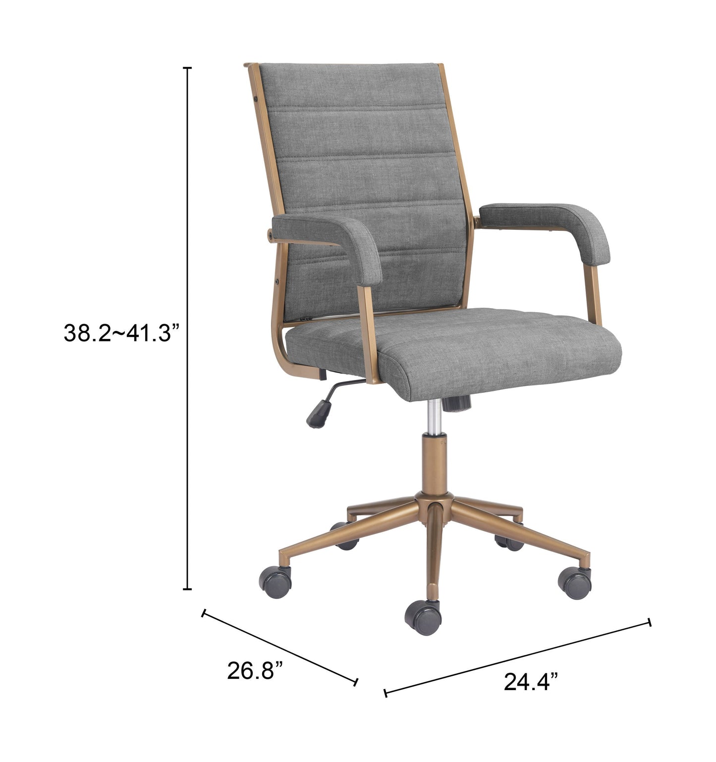 Auction Gray Office Chair - Ornate Home