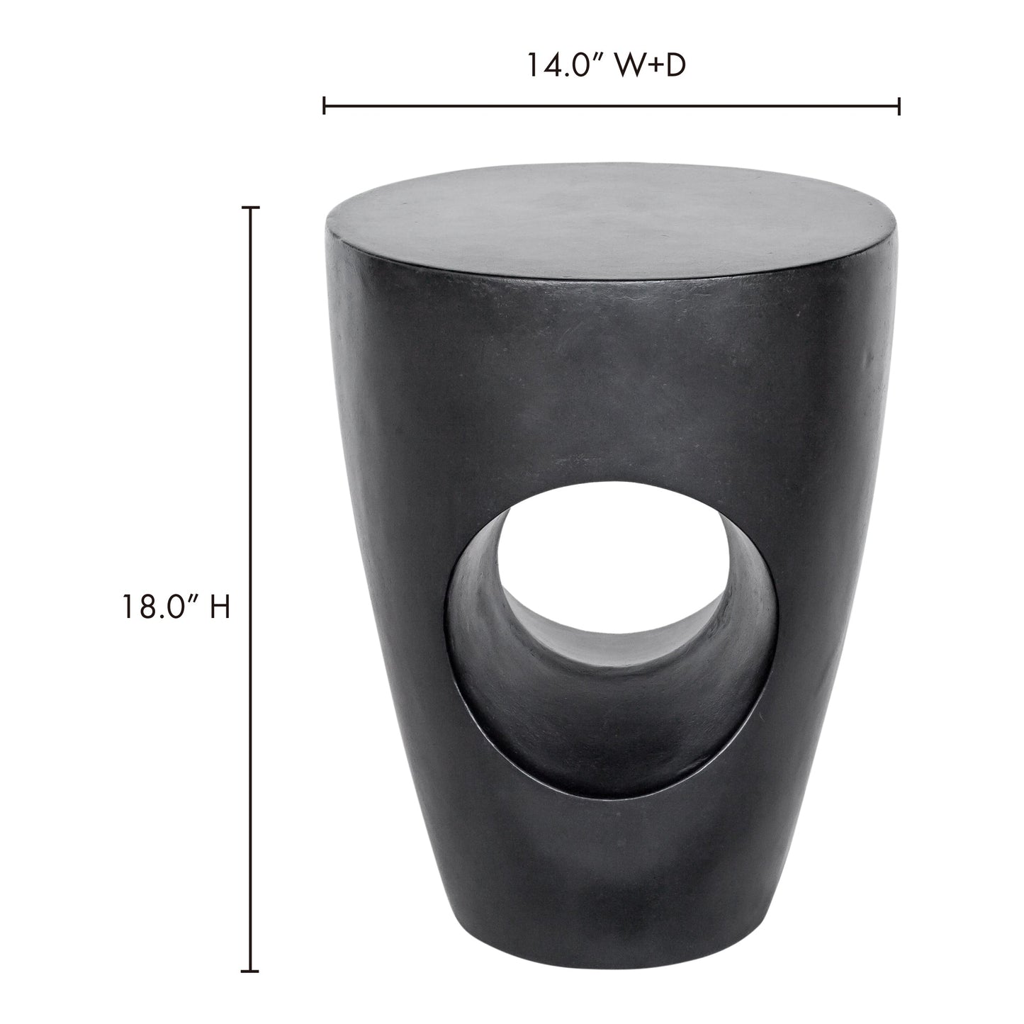 Aylard Black Outdoor Stool - Ornate Home