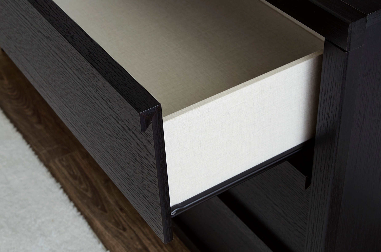 Danziar Black Wide Chest of Drawers