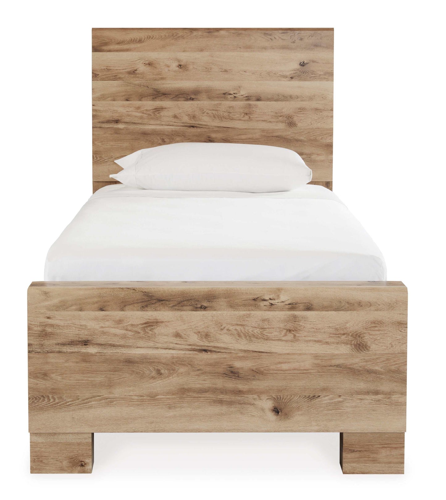 Hyanna Tan Brown Youth Panel Youth Bed w/ 1 Side Storage