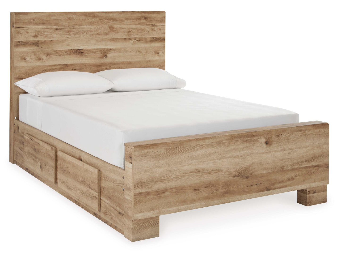 Hyanna Tan Brown Youth Panel Youth Bed w/ 1 Side Storage