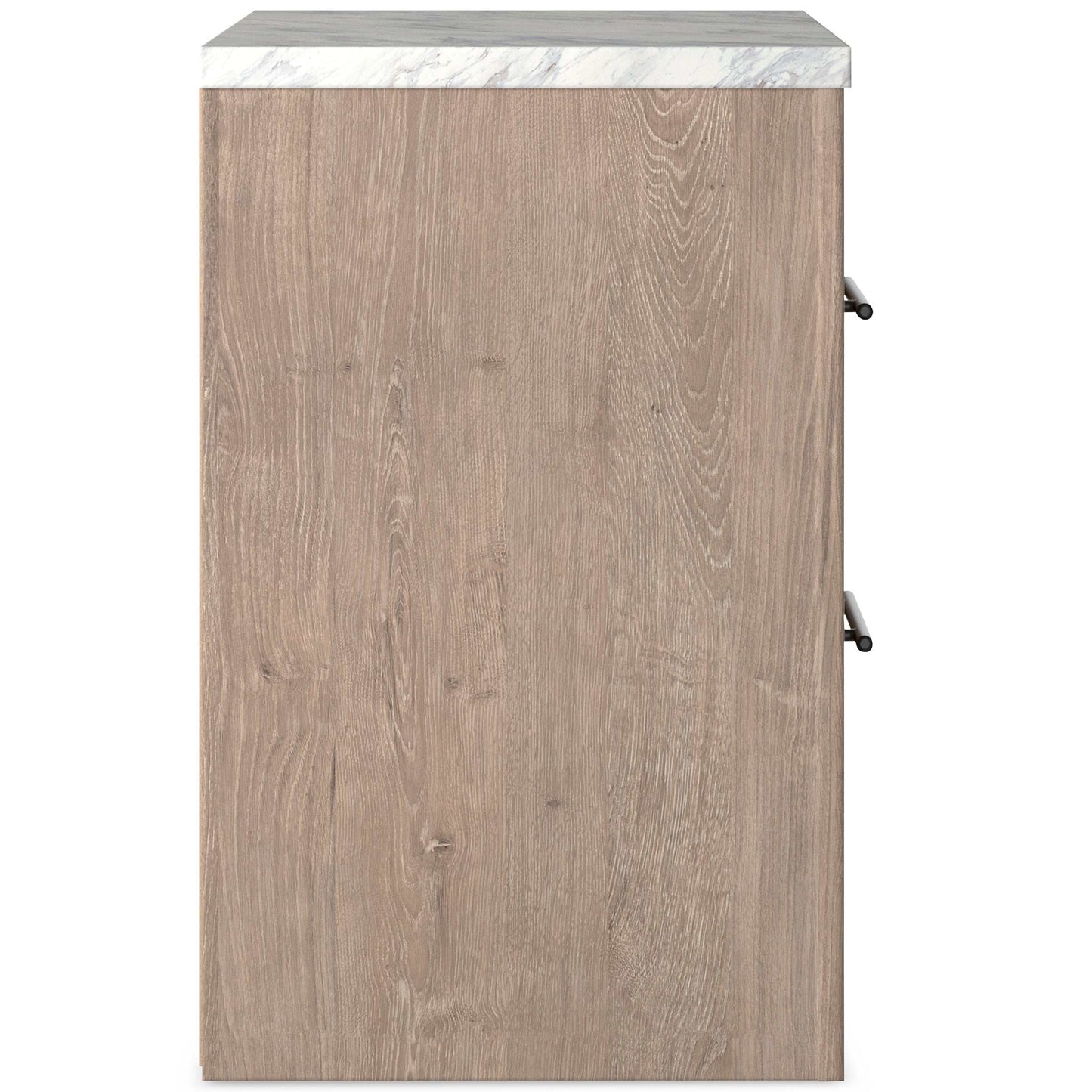 Senniberg Light Brown/White Nightstand