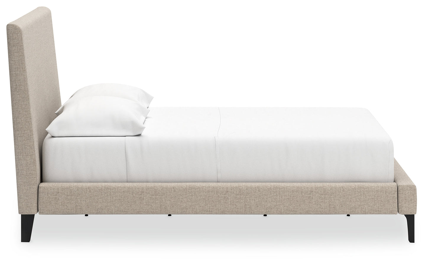Cielden Gray Full Upholstered Bed with Roll Slats