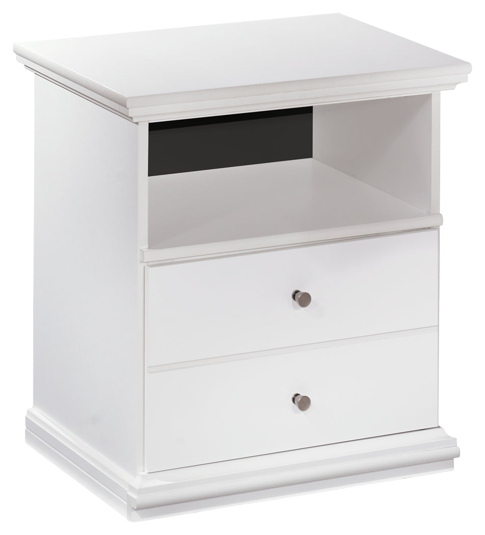 Bostwick Shoals White Twin Panel Bedroom Set with Chest and Nightstand