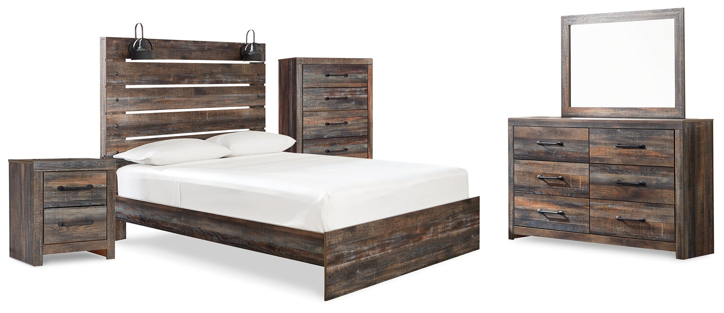 Drystan Multi Queen Panel Bedroom Set with Dresser, Mirror, Chest and Nightstand