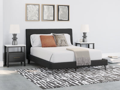 Cadmori Black Queen Bed w/Roll Slats - Ornate Home
