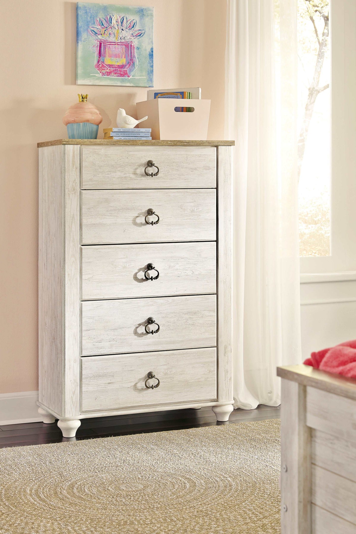 Willowton Whitewash Chest of Drawers