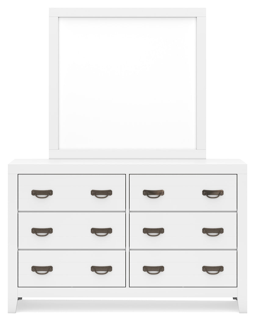 Binterglen Twin Panel Bedroom Set with Dresser and Mirror