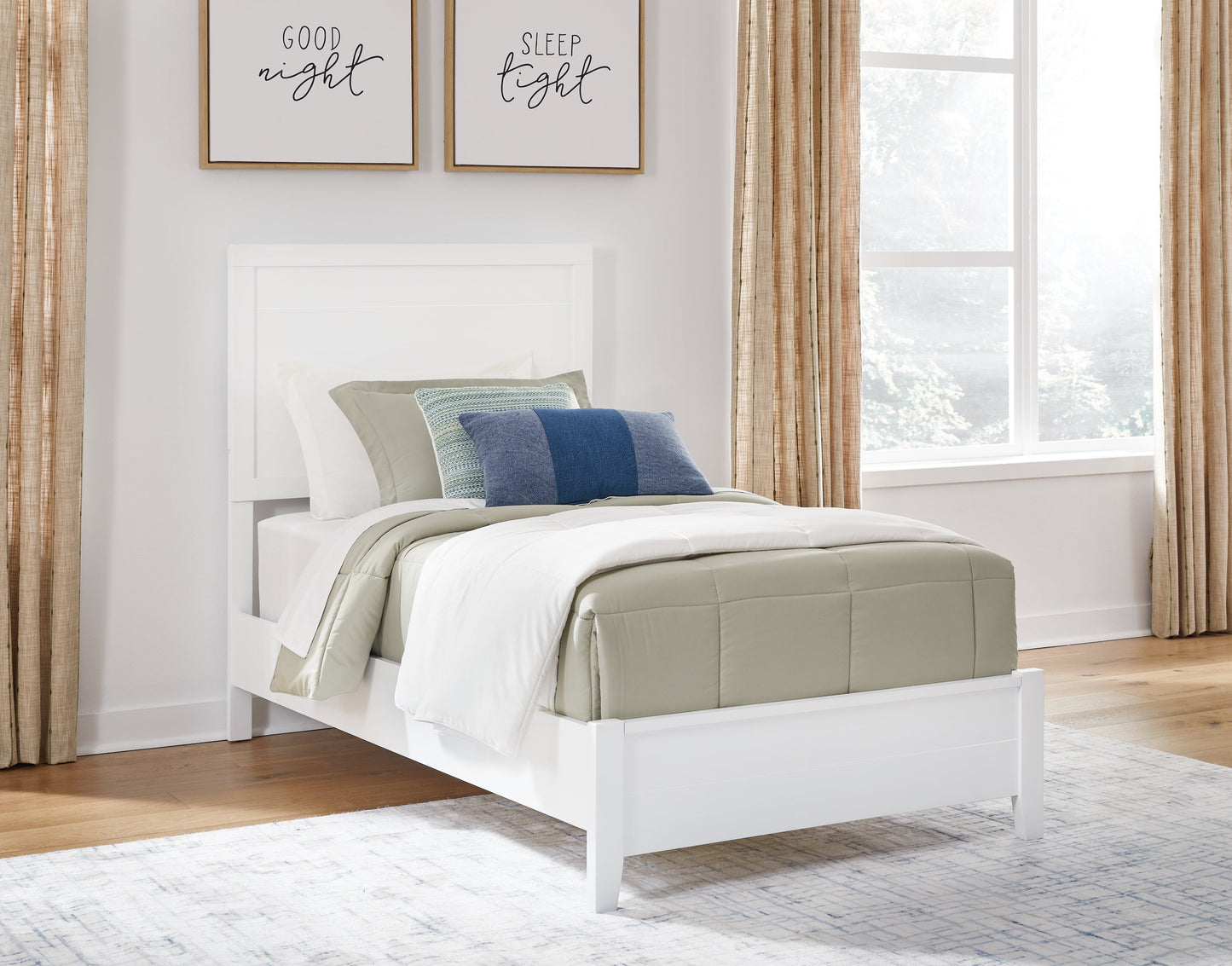 Binterglen Twin Panel Bedroom Set with Dresser and Mirror
