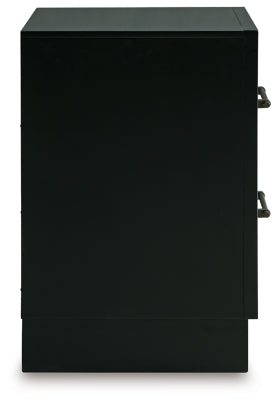 Kraeburn Brown/Black Two Drawer Nightstand - Ornate Home