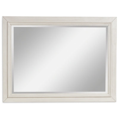 Shaybrock Antique White/Brown Bedroom Mirror - Ornate Home