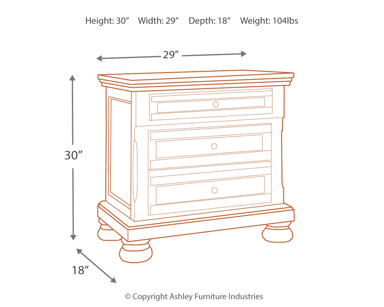 Flynnter Medium Brown Queen Sleigh Storage Bedroom Set with Dresser, Mirror and Nightstand