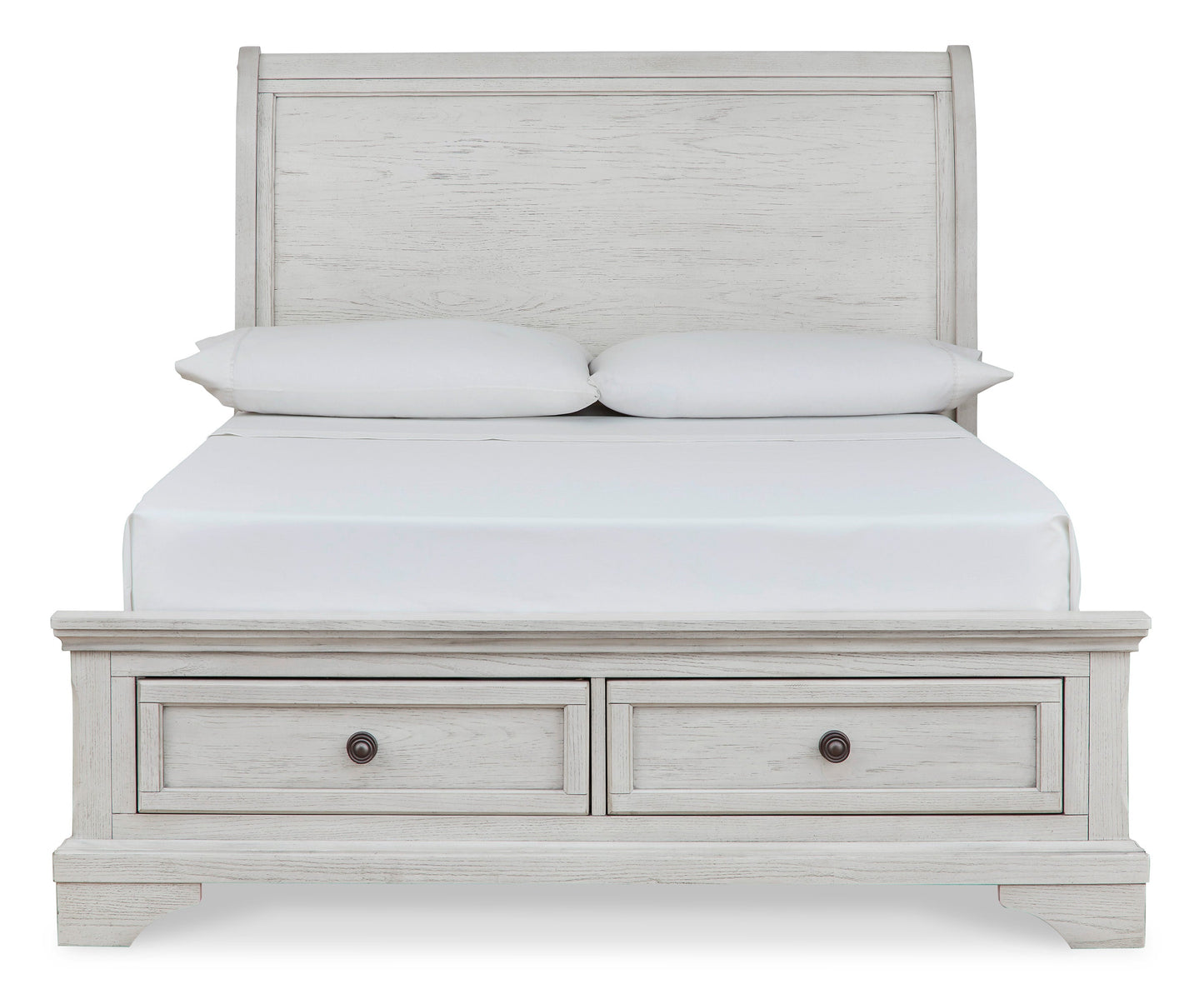 Robbinsdale Antique White Full Sleigh Storage Youth Bed