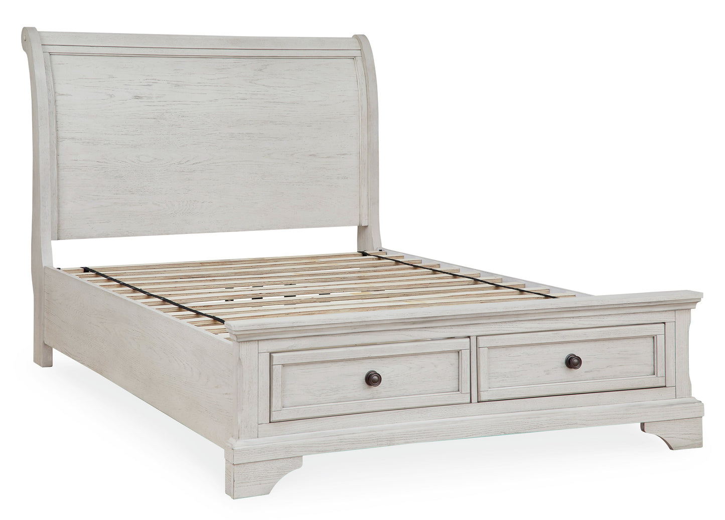 Robbinsdale Antique White Full Sleigh Storage Youth Bed