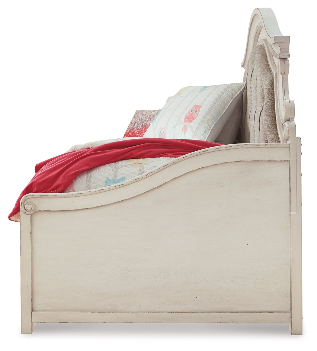 Realyn Two-tone Twin Storage Day Bedroom Set with Dresser