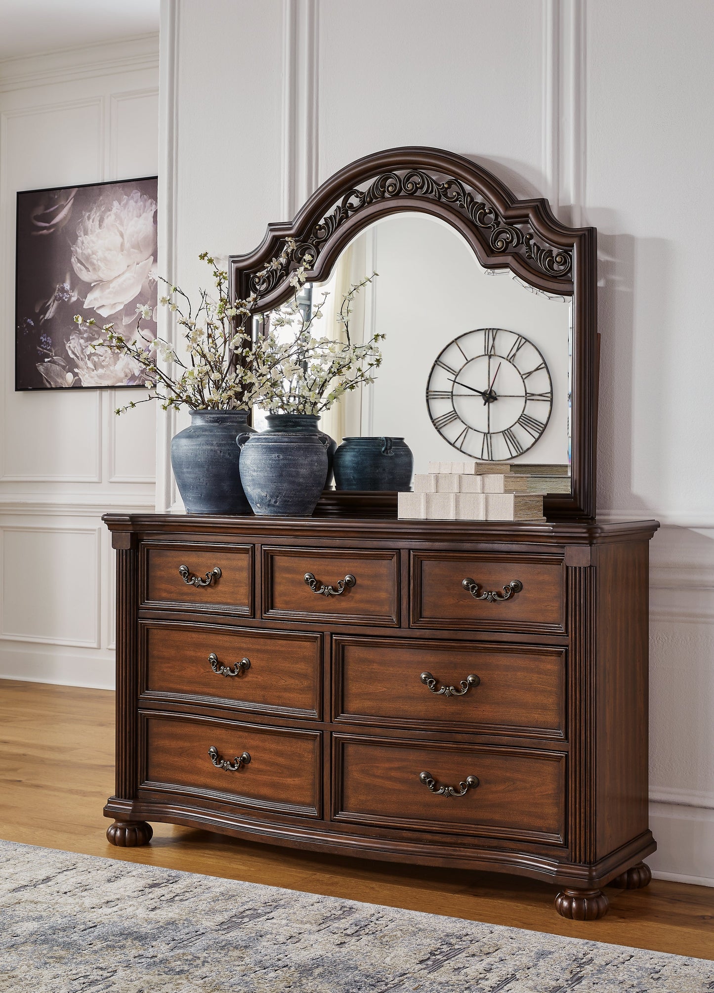 Lavinton Brown Dresser and Mirror