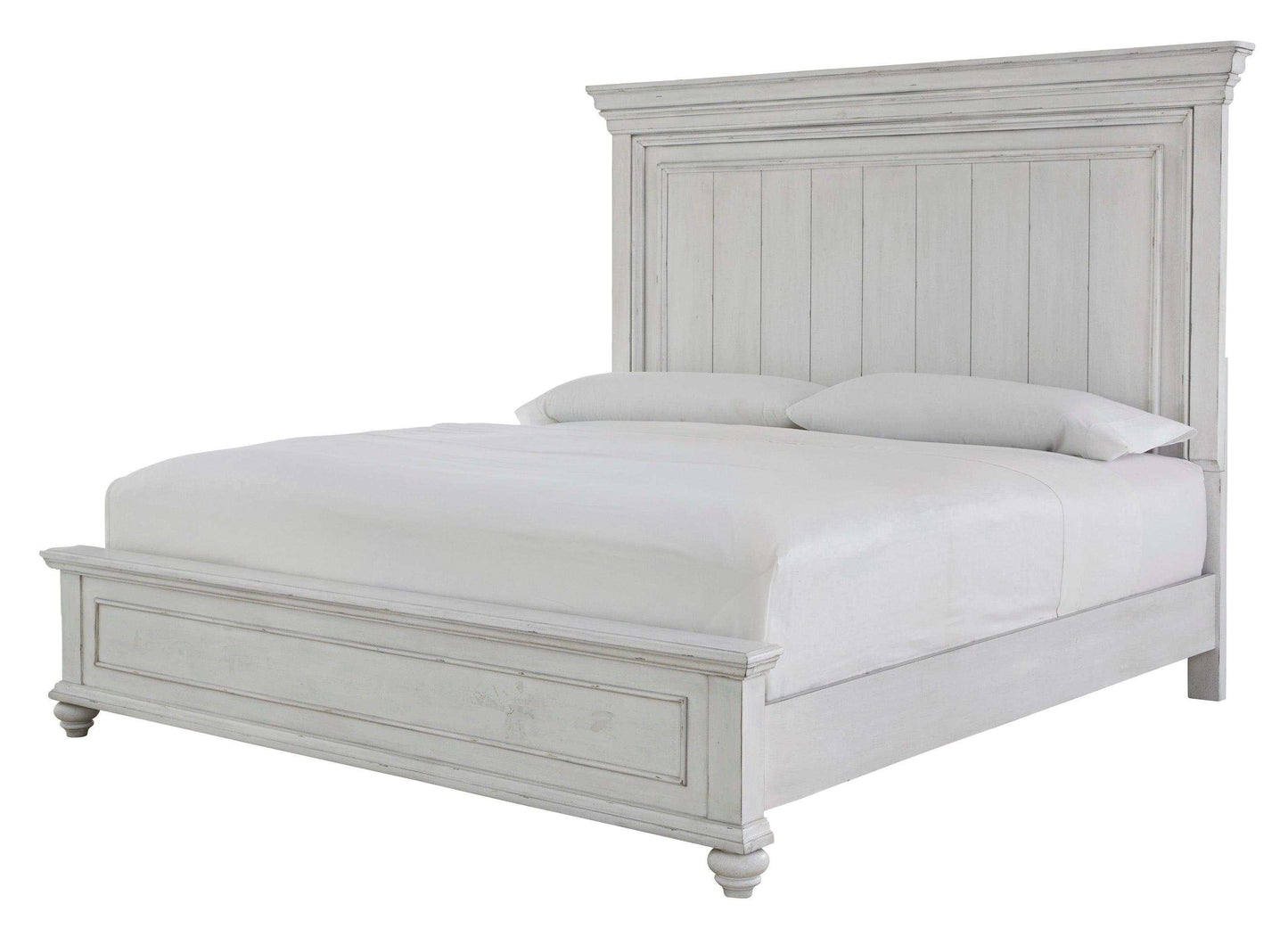 Kanwyn Whitewash California King Panel Bed