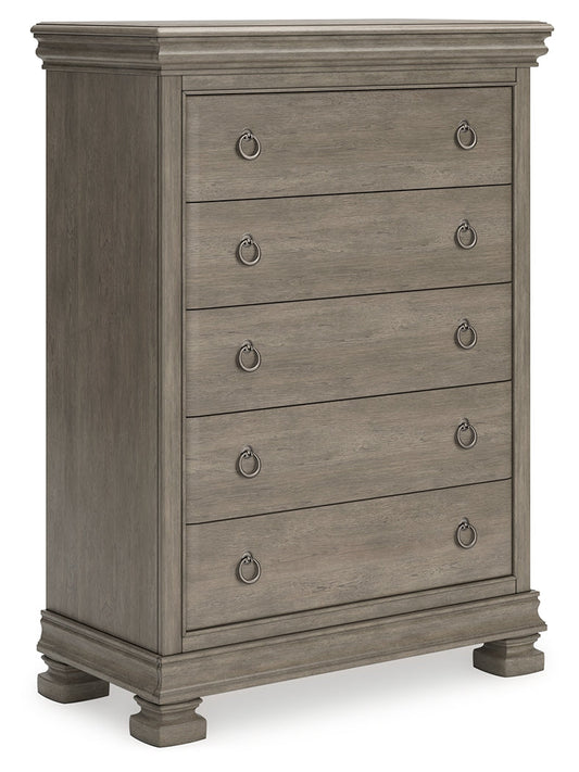 Lexorne Gray Chest of Drawers