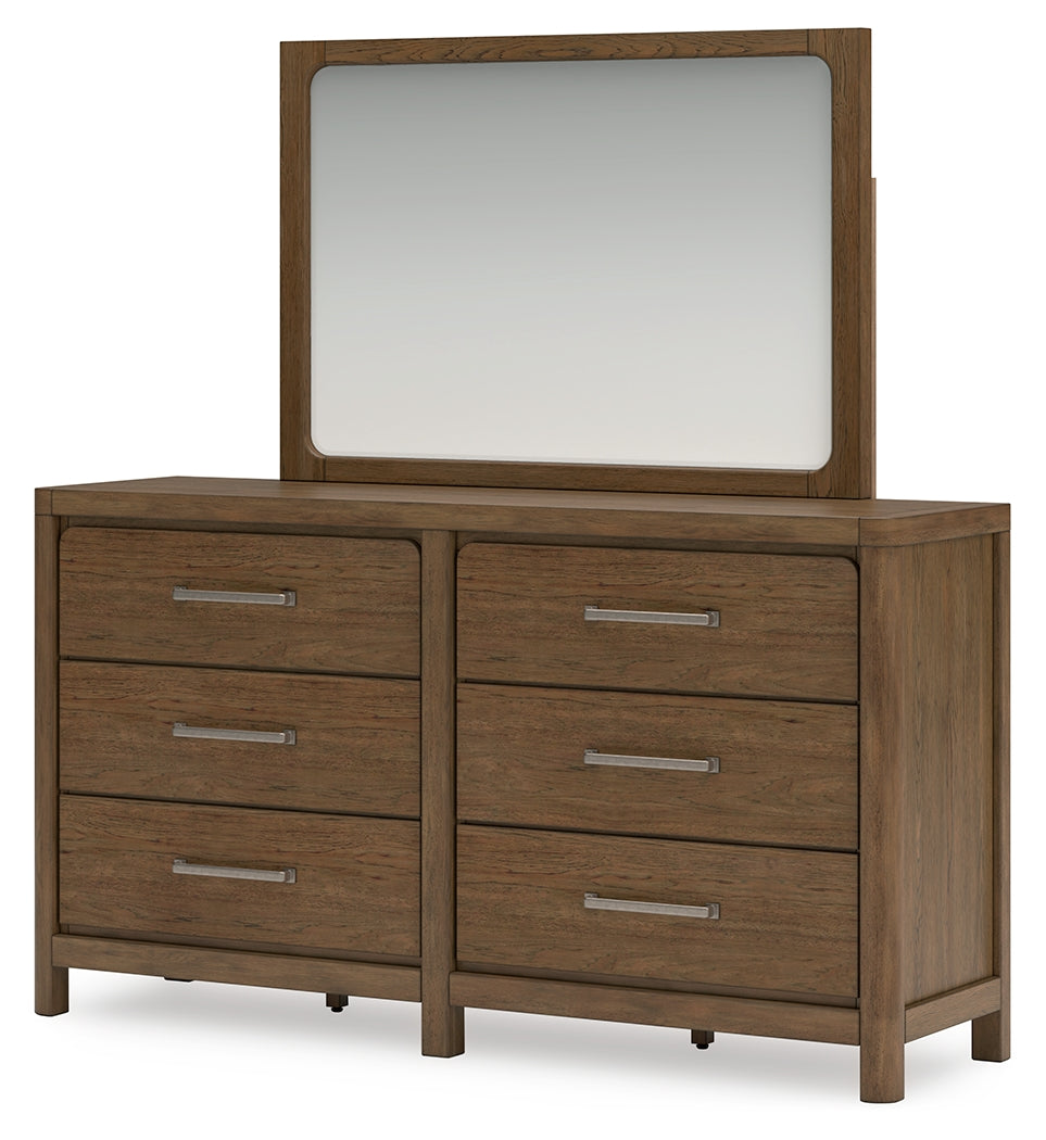 Cabalynn King Upholstered Bedroom Set with Dresser and Mirror