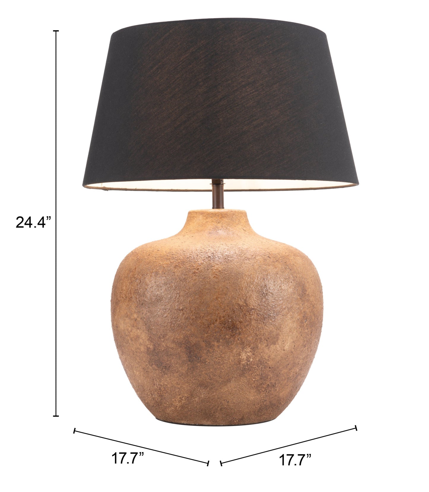 Basil Black Table Lamp - Ornate Home