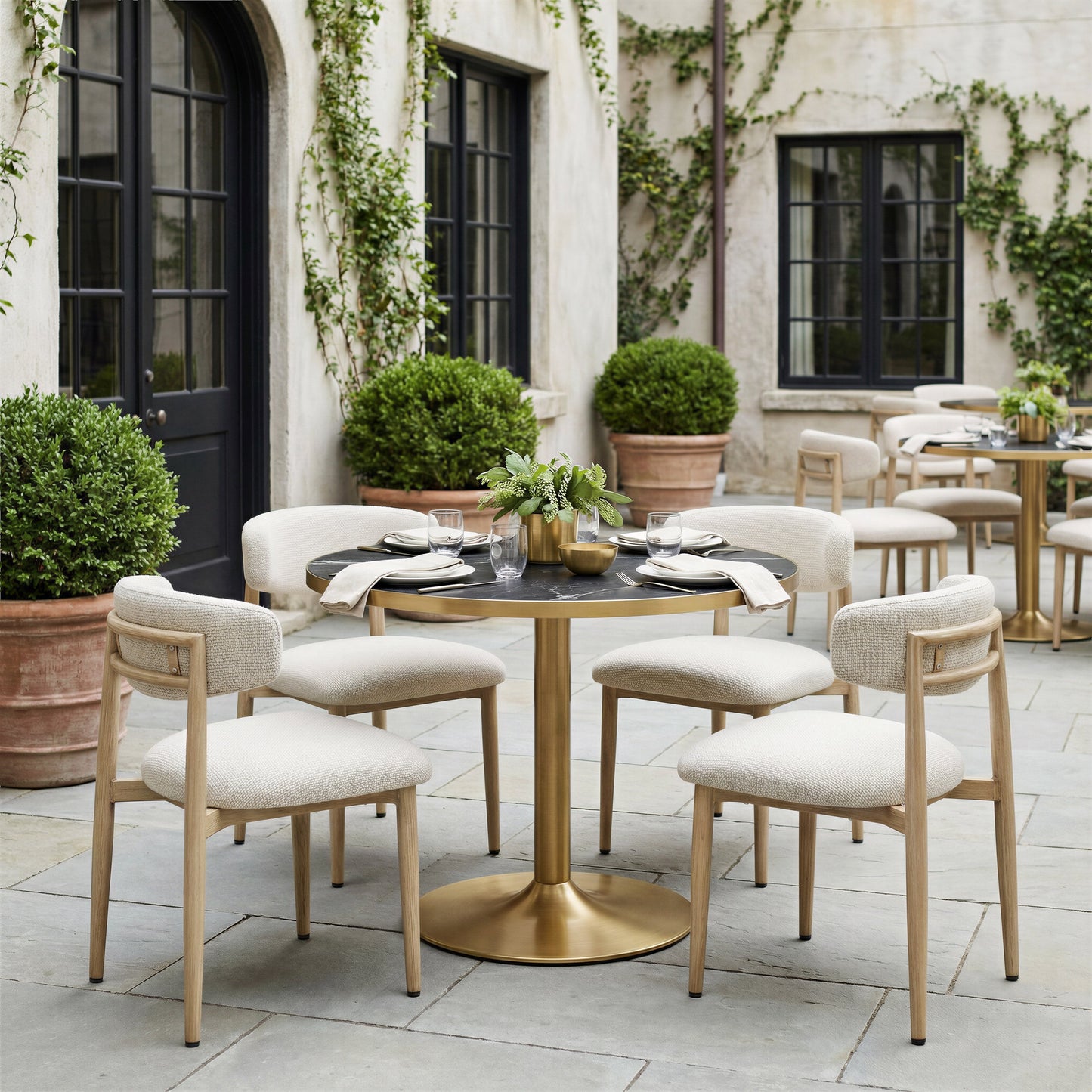 Bege White Outdoor Dining Chair - Ornate Home