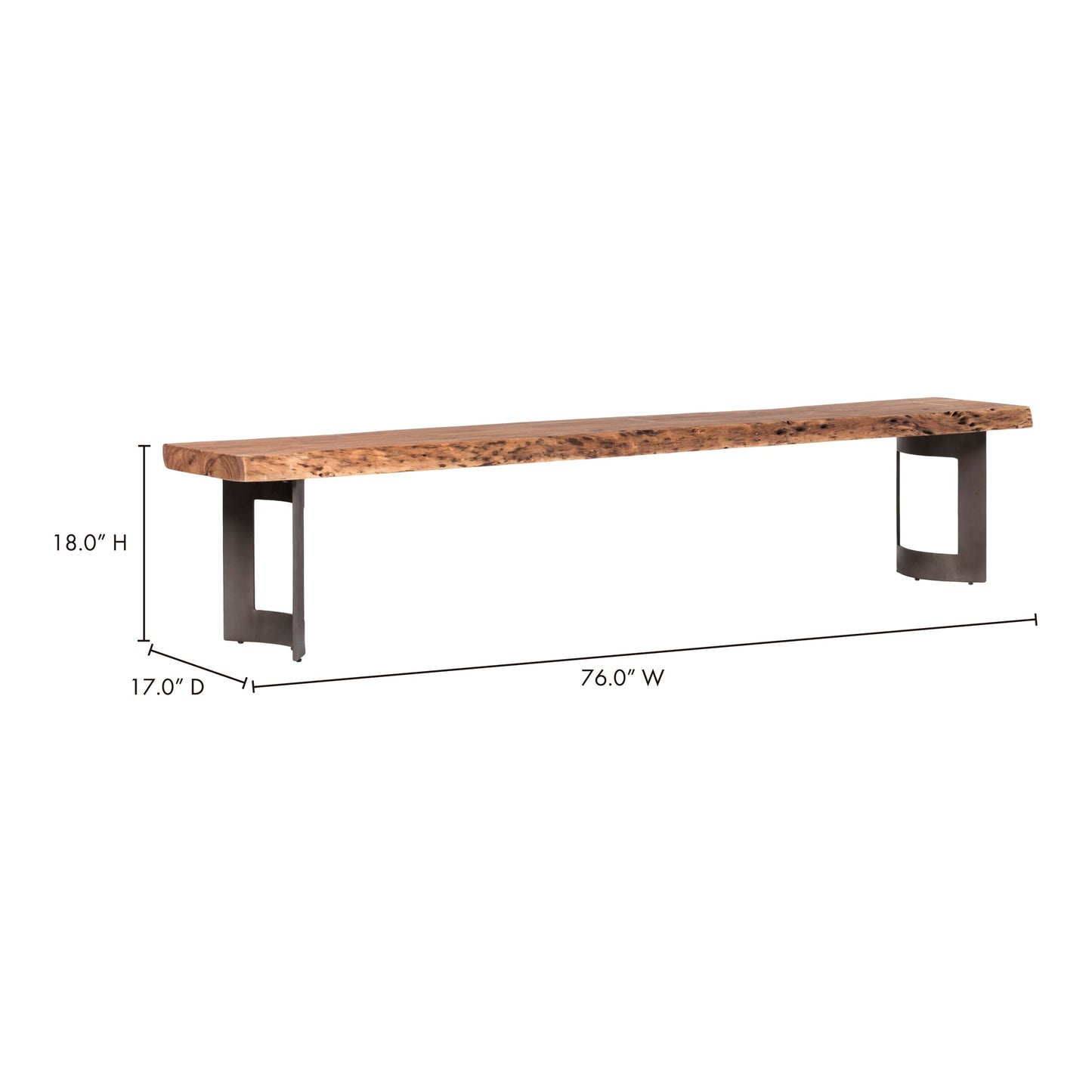 Bent Natural Extra Small Bench - Ornate Home