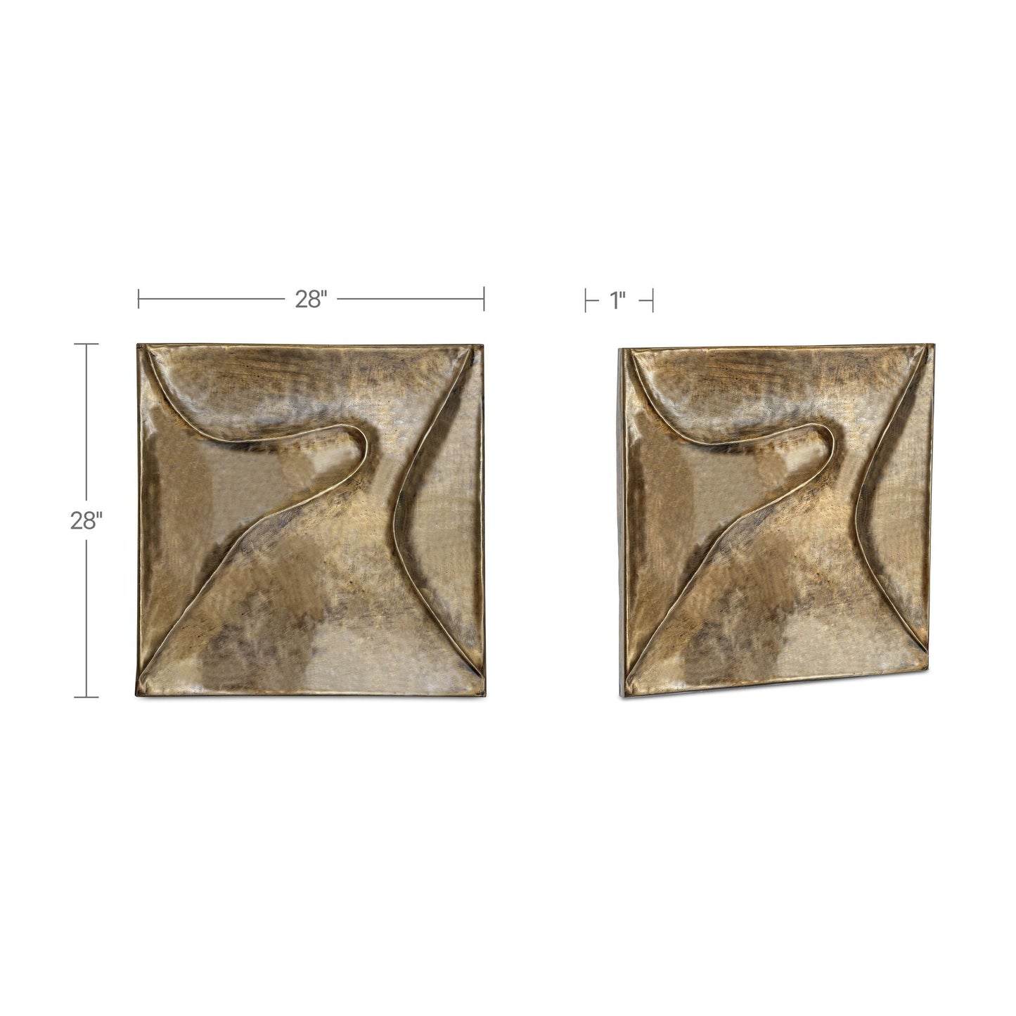 Bode Aged Brass Wall Sculpture - Ornate Home
