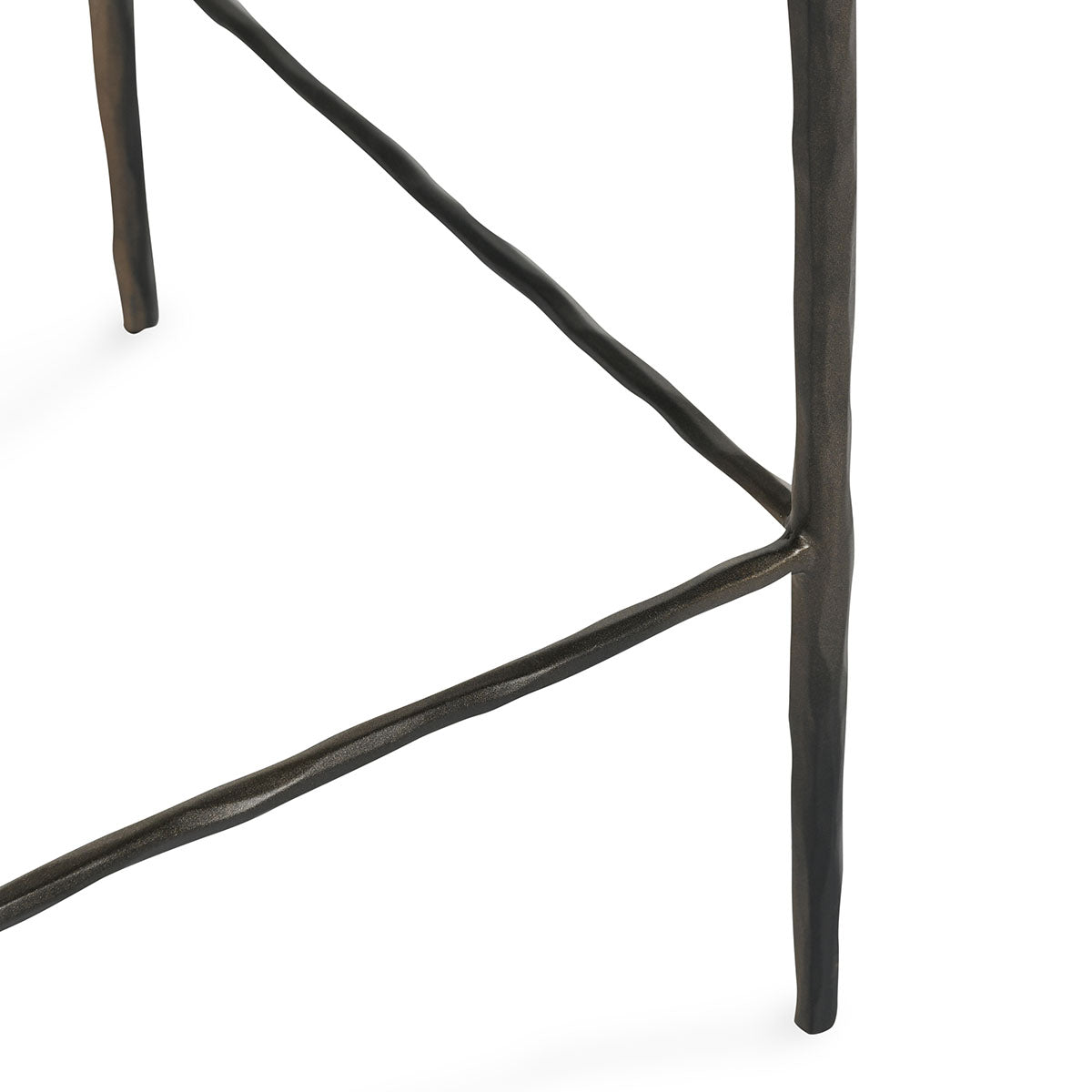 Bose Onyx Black Leather Counter Stool - Ornate Home