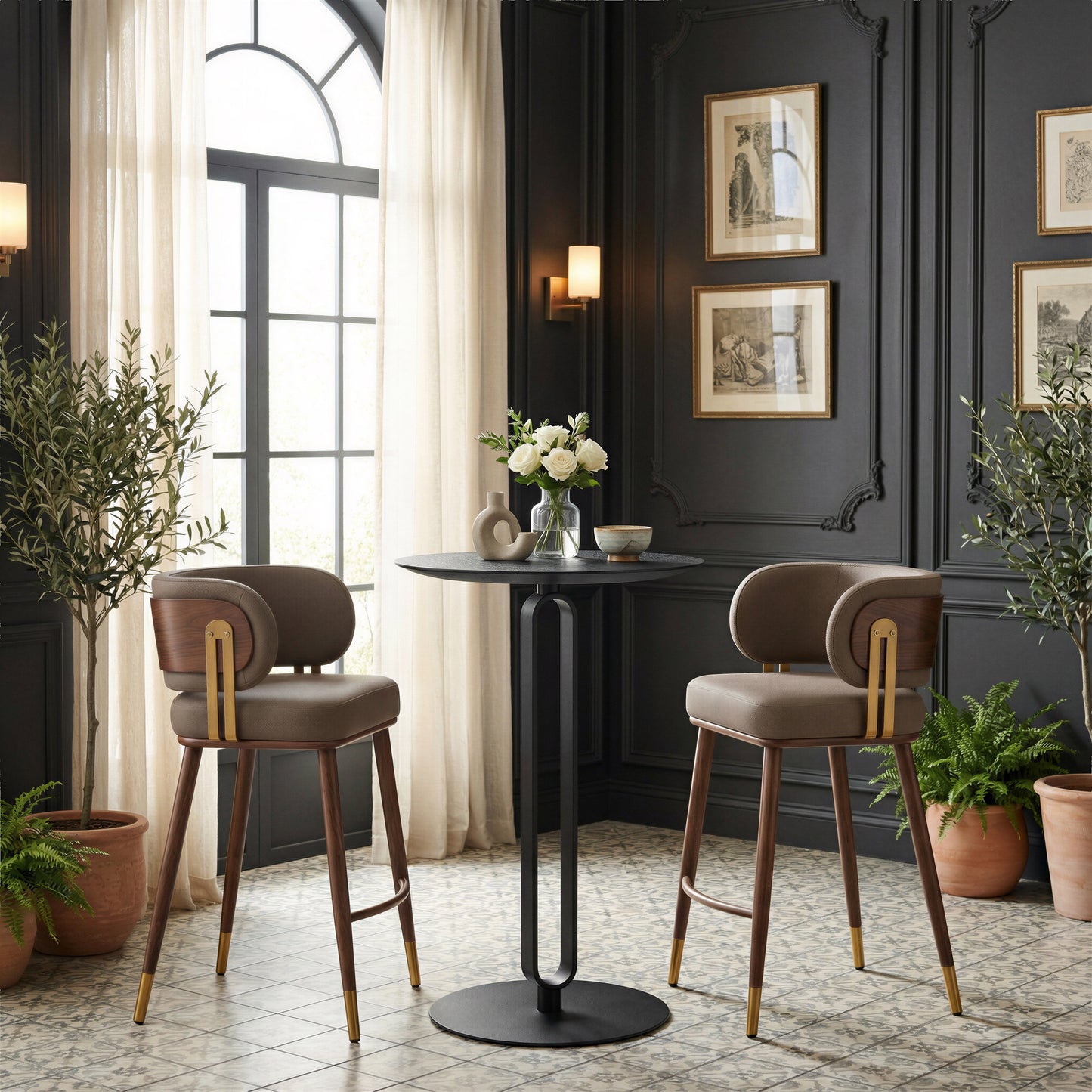 Brew Brown & Walnut Counter Stool - Ornate Home