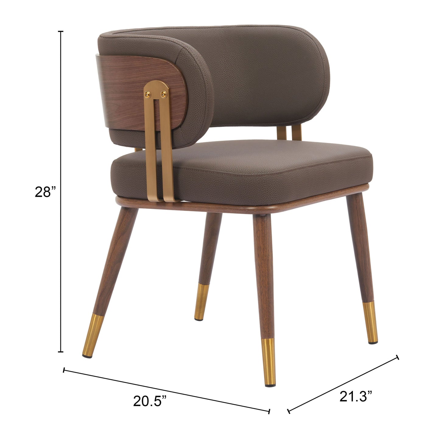 Brew Brown & Walnut Dining Chair - Ornate Home