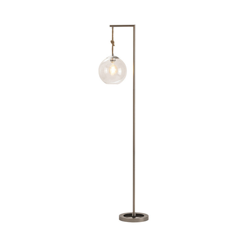 Brooks Grey/Transparent Floor Lamp - Ornate Home