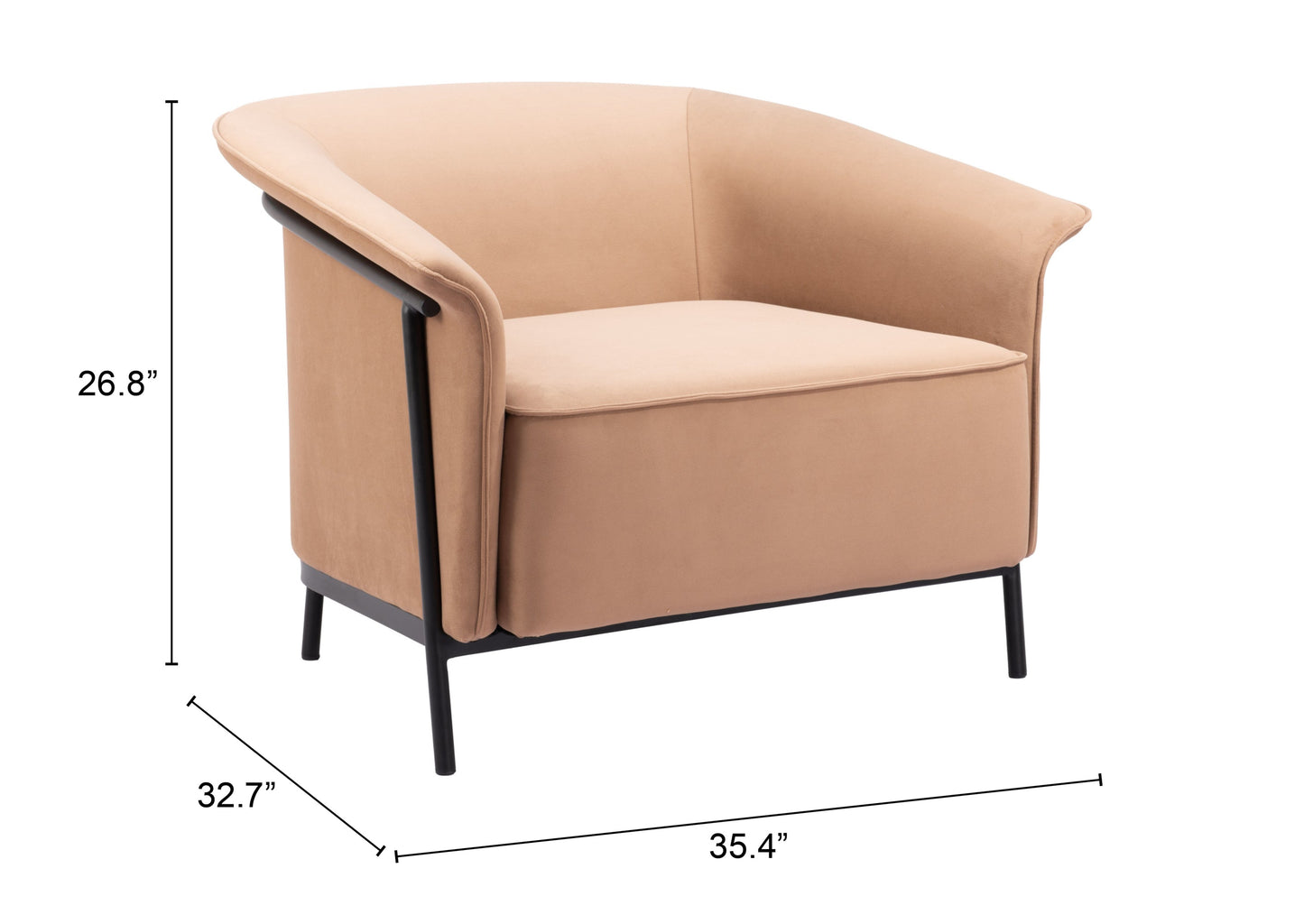 Burry Tan Accent Chair - Ornate Home