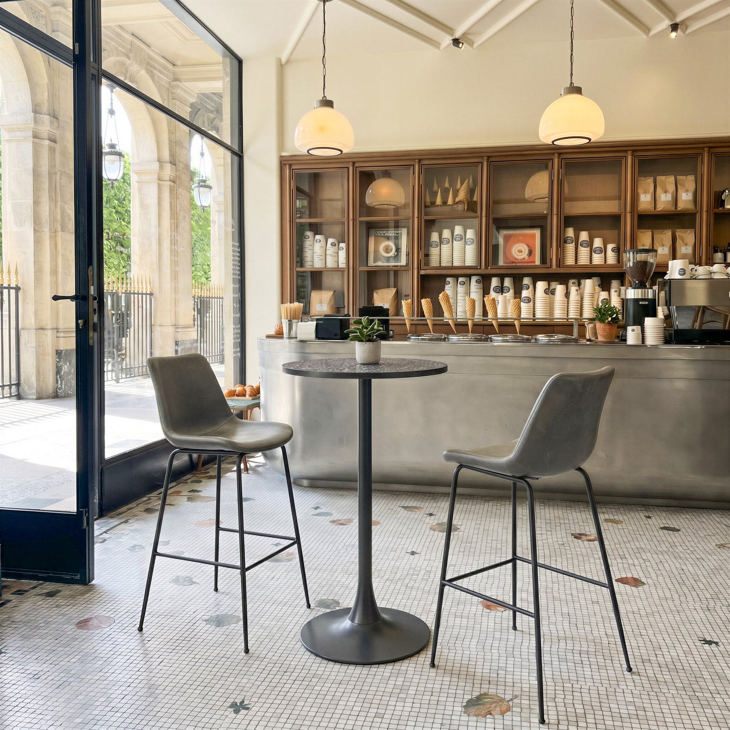 Byron Gray Barstool - Ornate Home