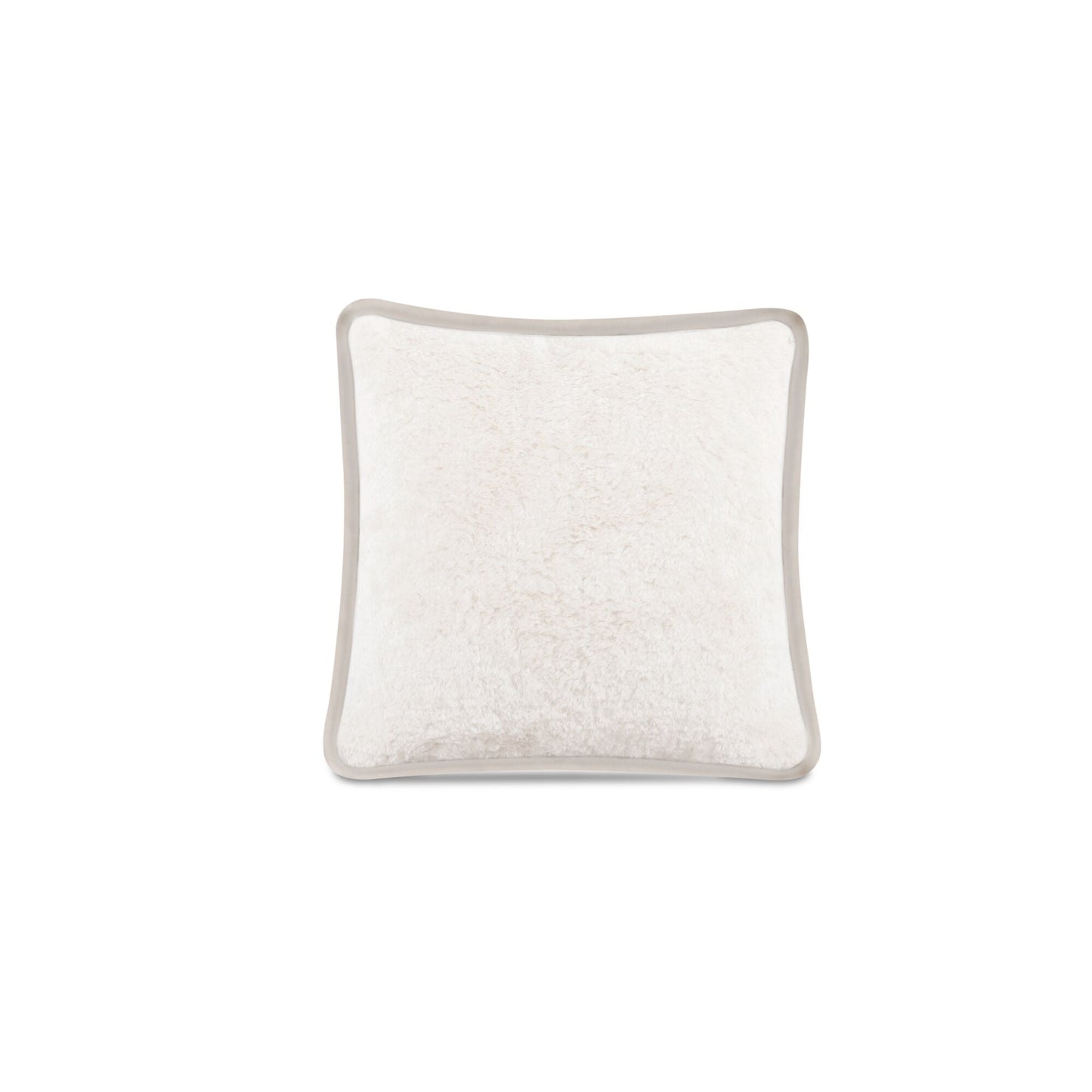 Carr Cream Faux Fur 25-in Cushion - Ornate Home