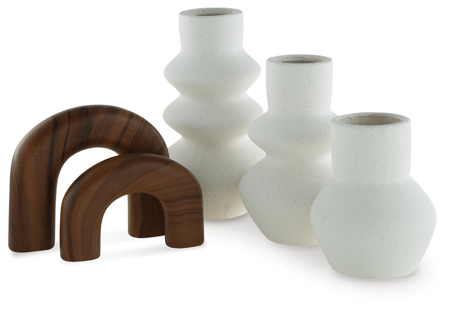 Carterworth White/Brown Accessory Set (Set of 5)- Viva Furn