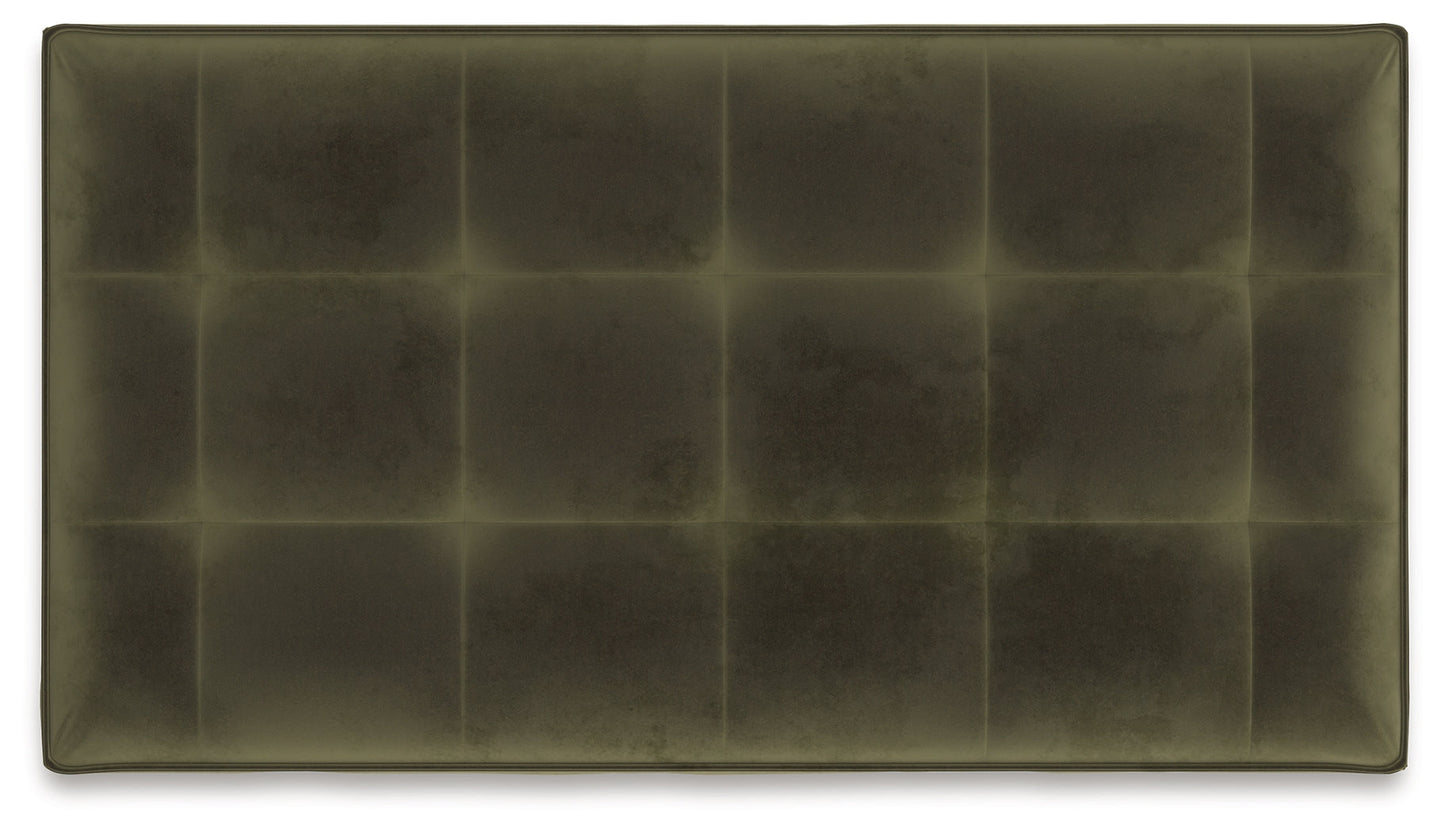 Caspian-Town Olive Oversized Accent Ottoman- Viva Furn