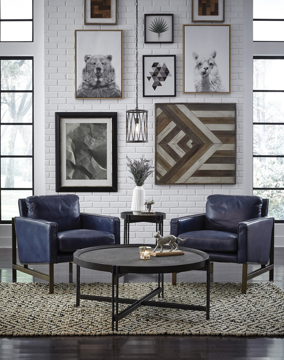 Chazzie Blue Club Chair - Ornate Home