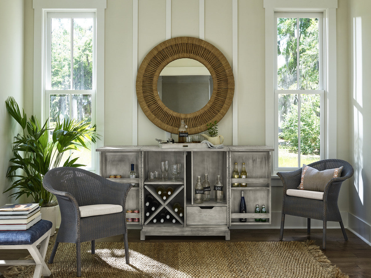 Coca Plum Woven Abaca Mirror - Ornate Home