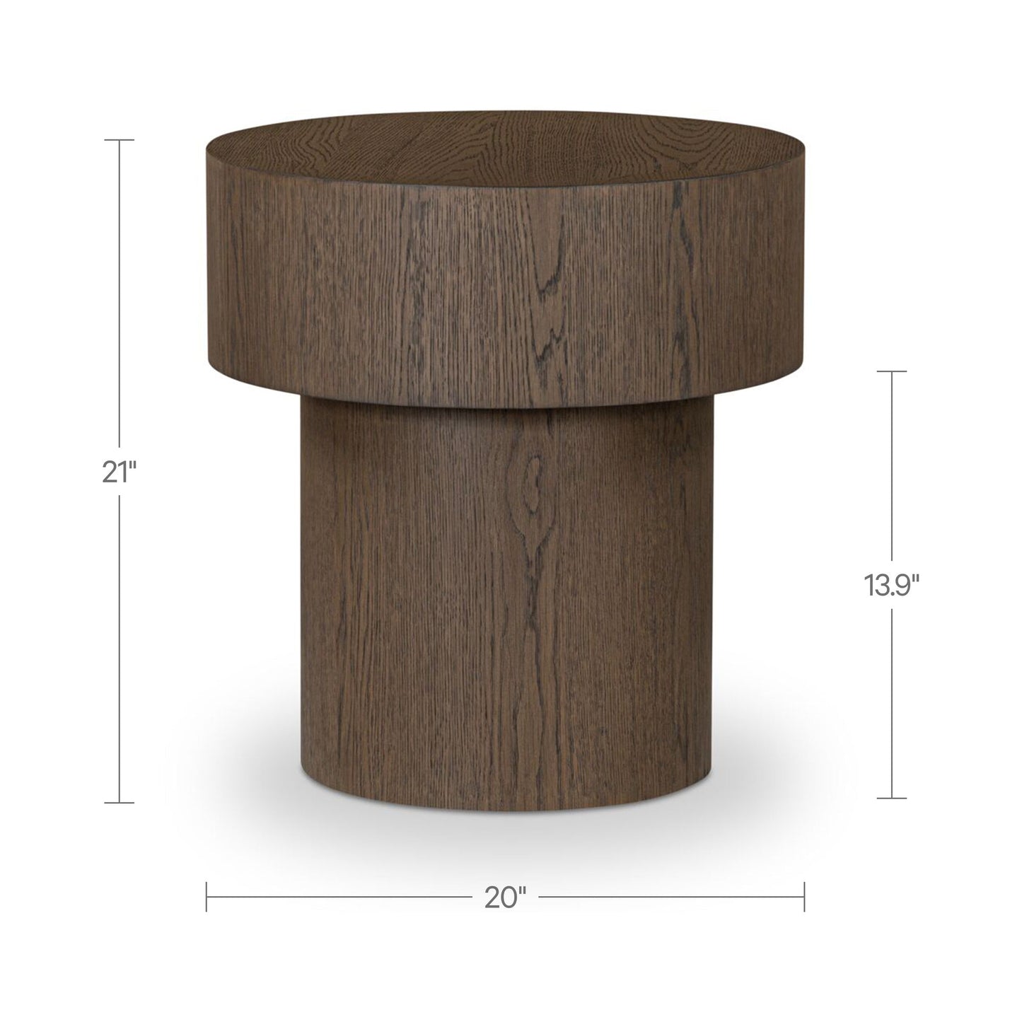 Corey Dark Brown Side Table - Ornate Home