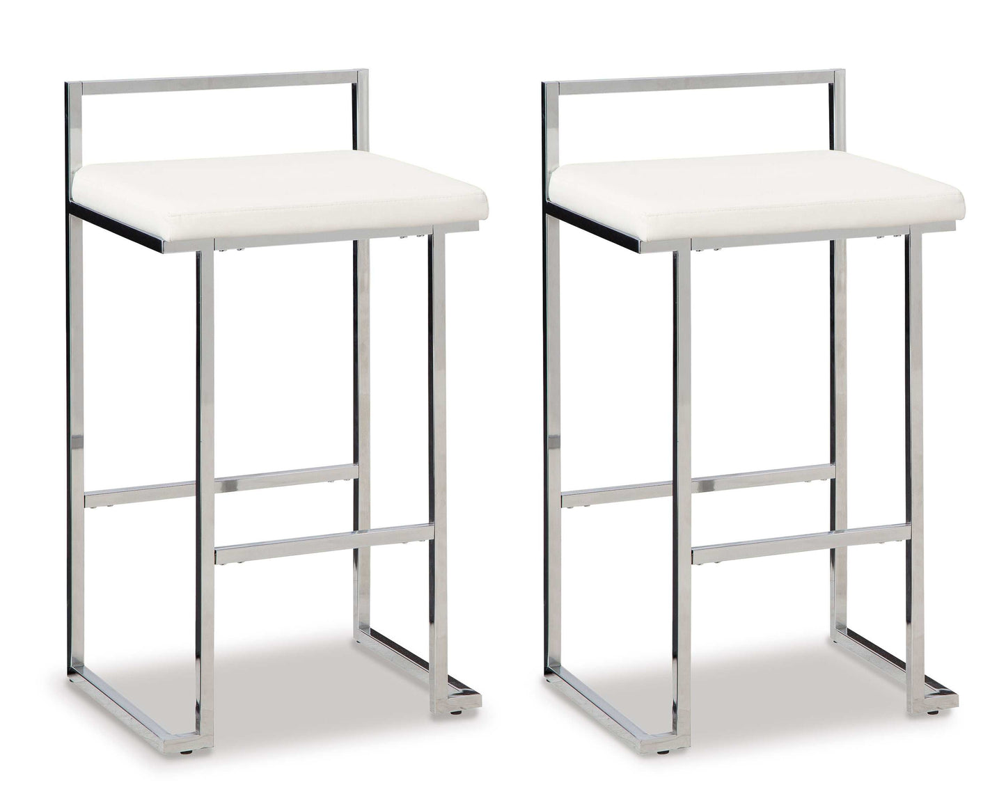 Madanere White Bar Height Bar Stool (Set of 2)