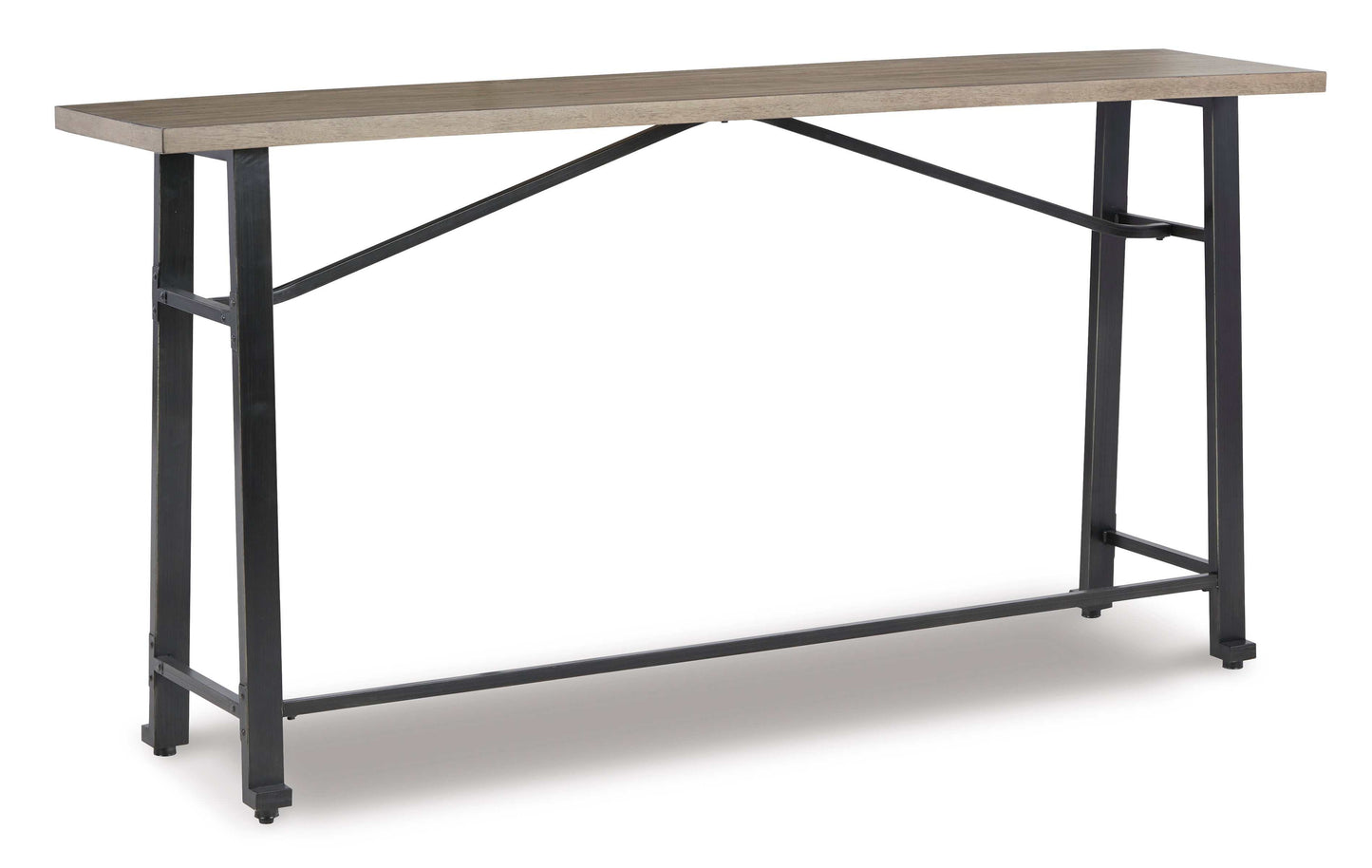 Lesterton Light Brown & Black Long Counter Table