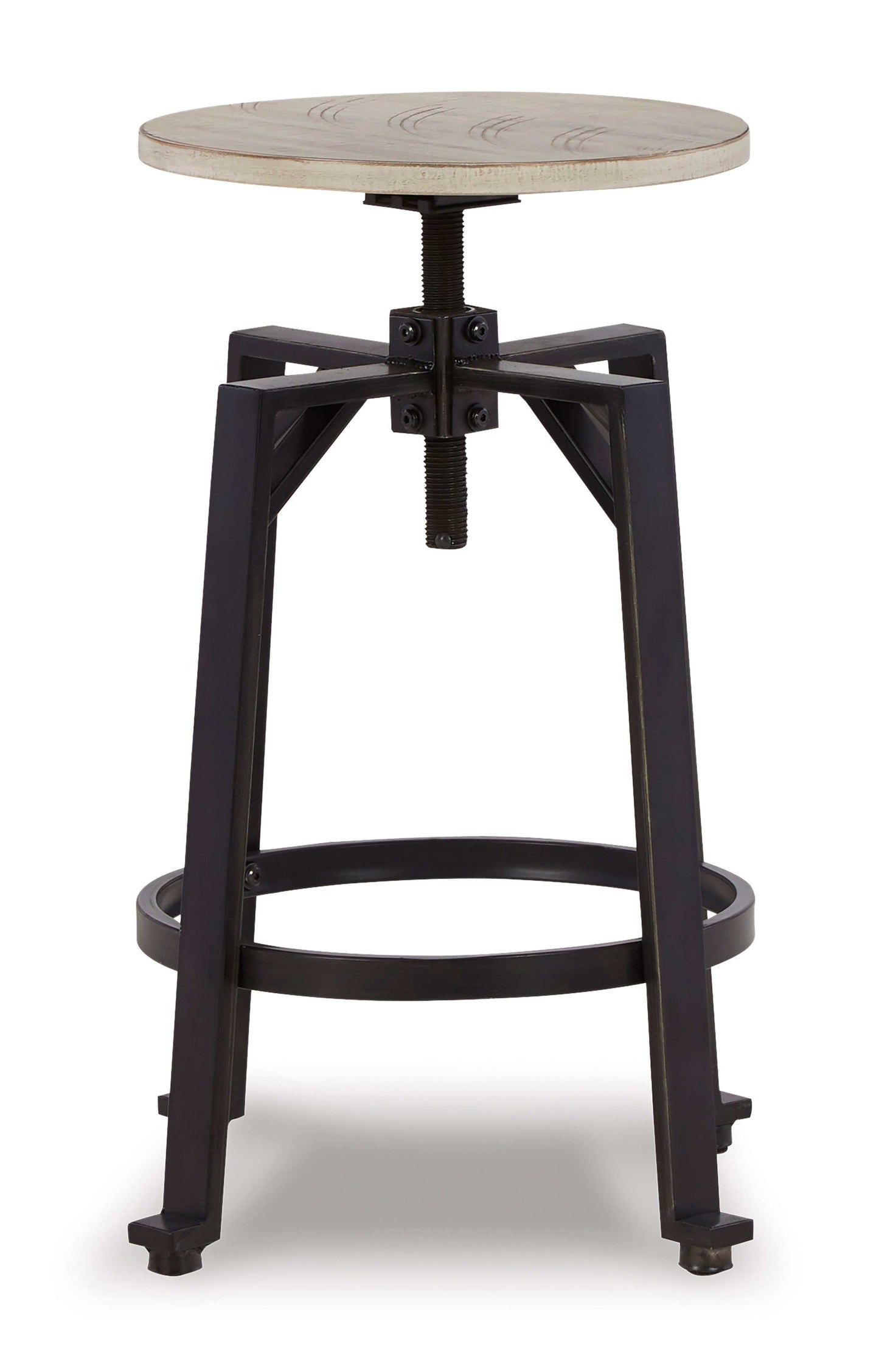 Karisslyn Whitewash/Black Counter Height Stool (Set of 2)