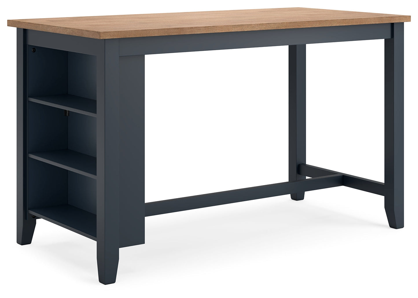 Gesthaven Natural/Blue Counter Height Dining Table and 4 Barstools