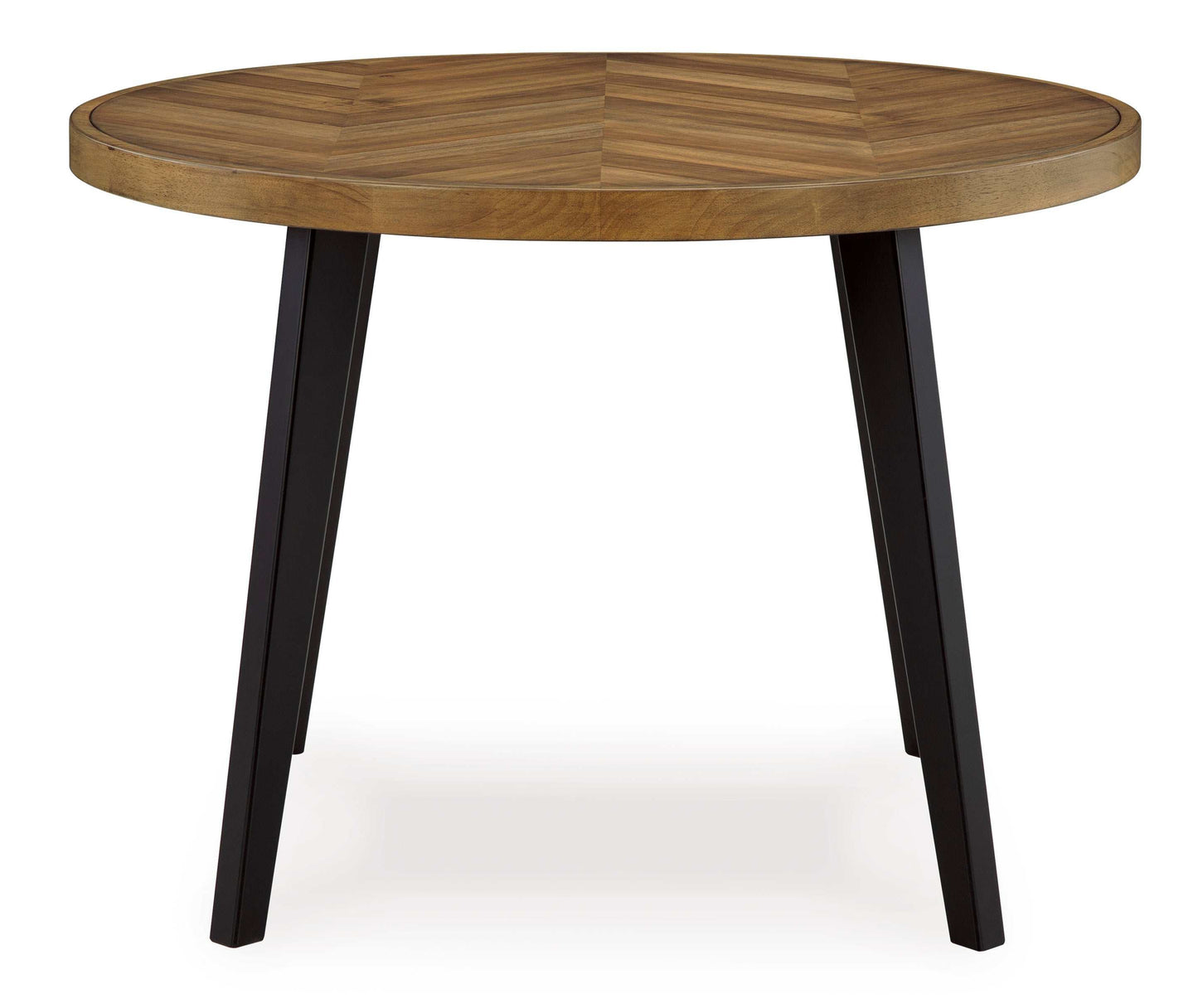 Blondon Brown & Black Round Dining Room Set (Set of 5)