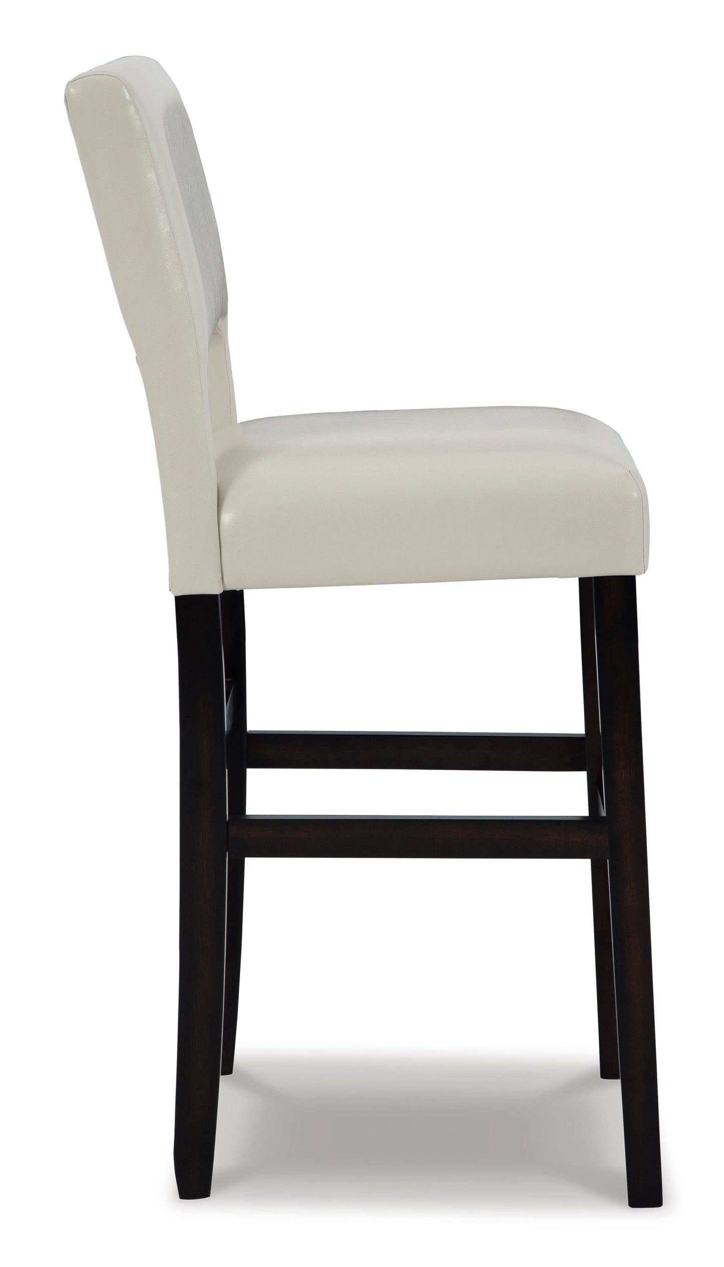 Leektree Ivory/Brown Bar Height Bar Chair (Set of 2)