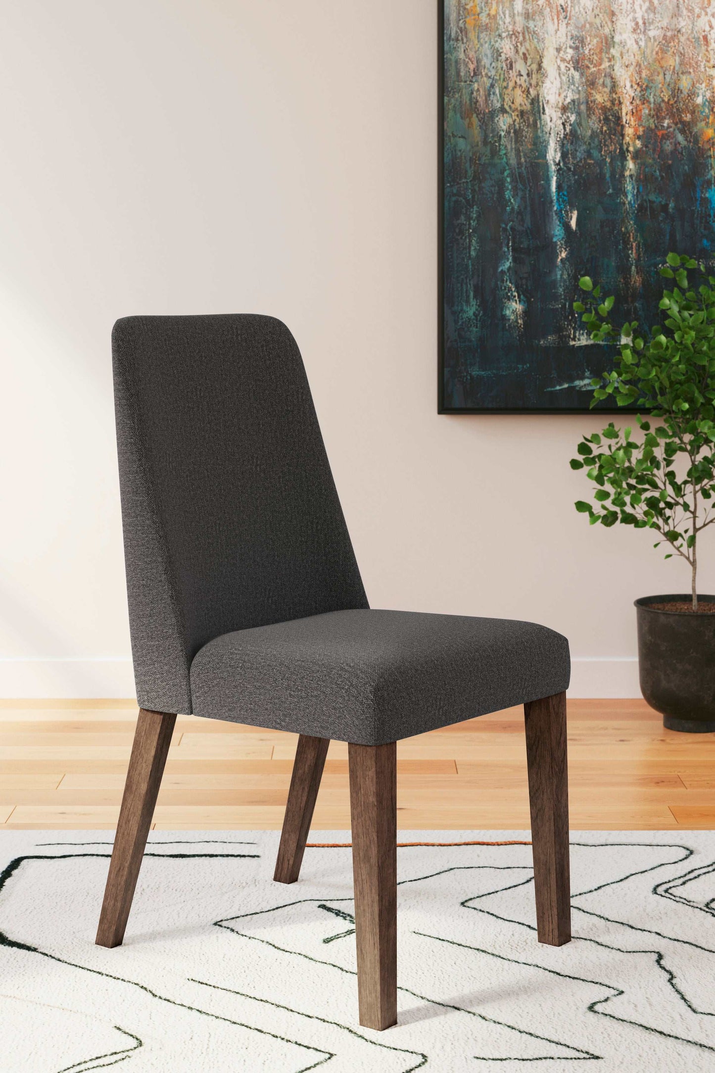 Lyncott Charcoal & Brown Dining Chair D615-02 - Ornate Home