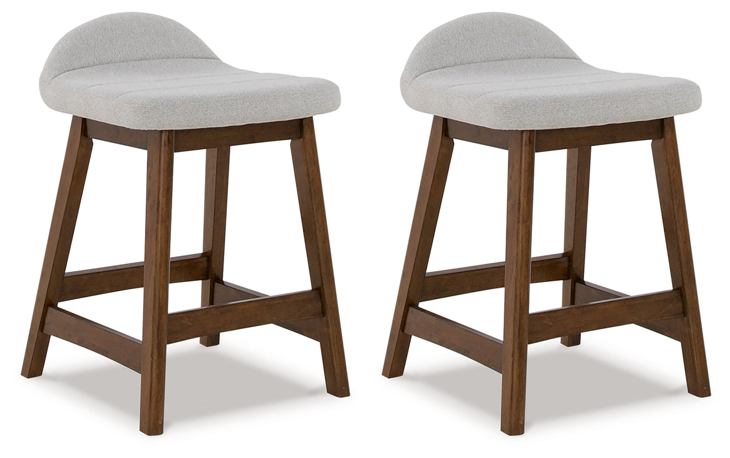 Lyncott Light Gray/Brown Counter Height Bar Stool (Set of 2)