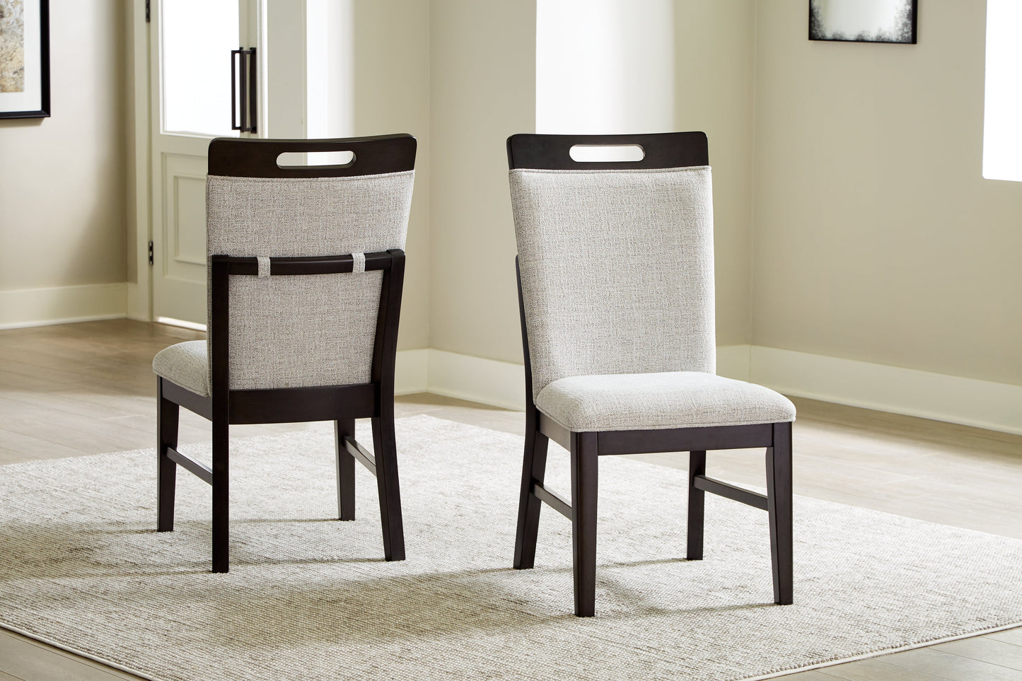 Neymorton Light Gray/Brown Dining Chair (Set of 2)
