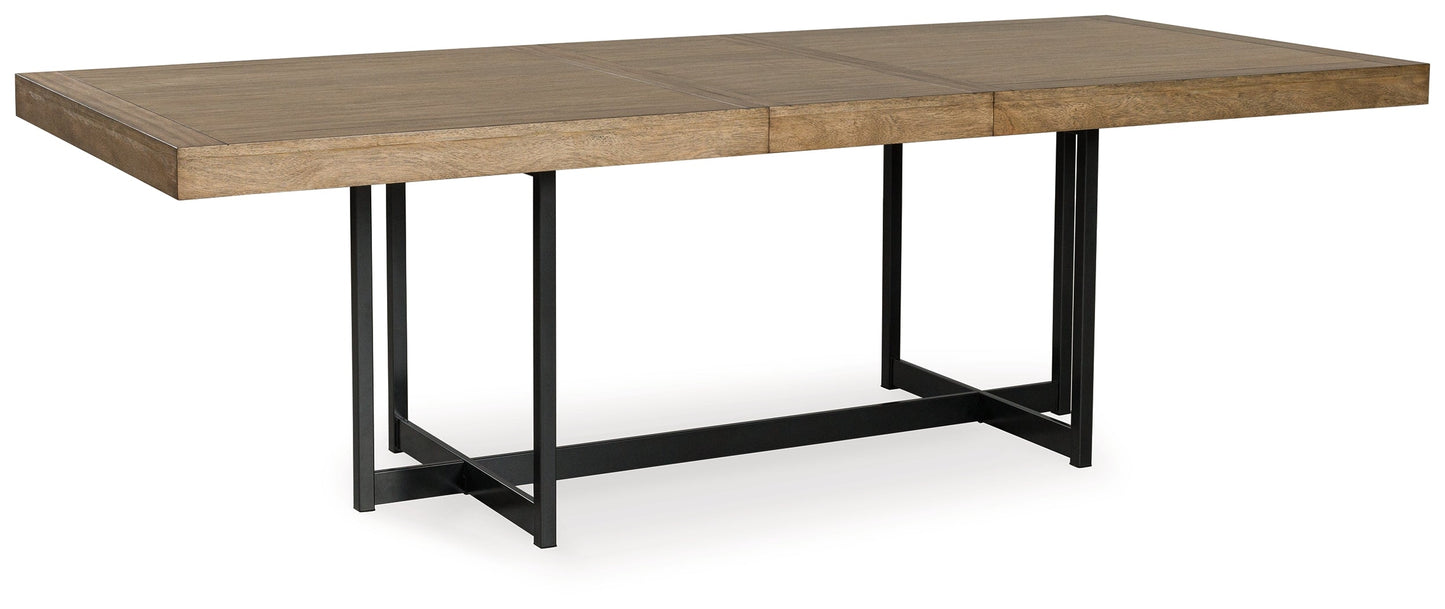 Tomtyn Brown Rectangle Dining Room Extension Table