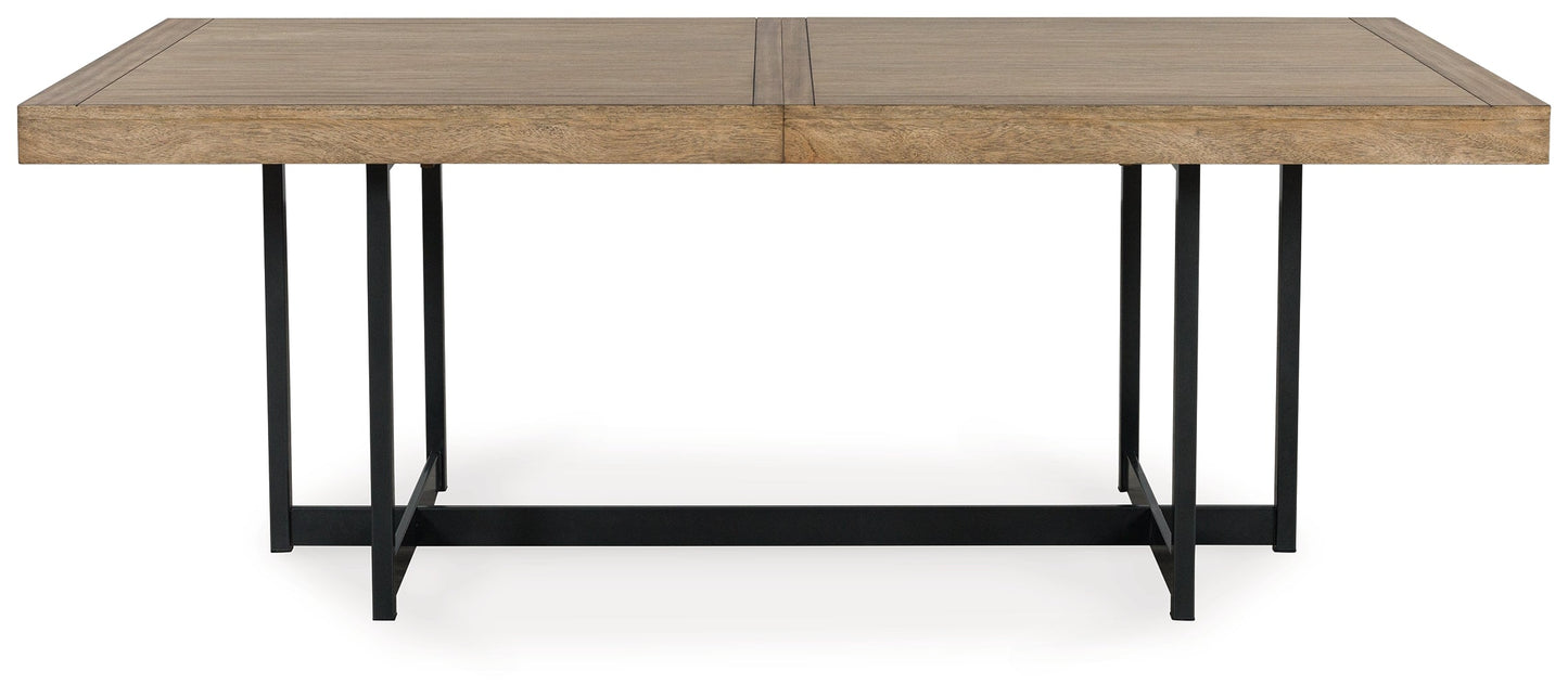 Tomtyn Brown Rectangle Dining Room Extension Table